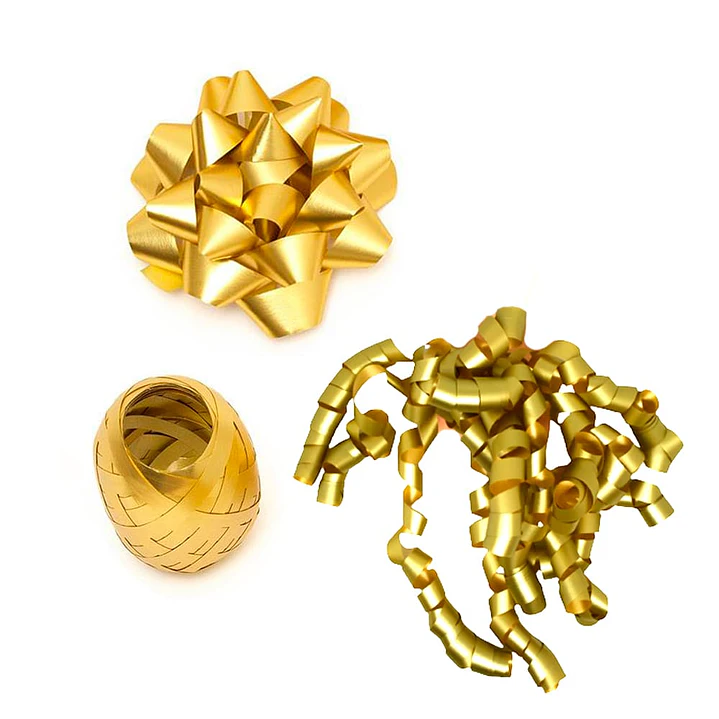 Set 3 Piezas Cinta de Regalo Dorado 1 Un