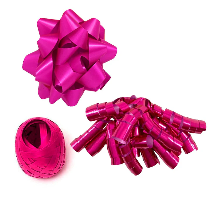 Set 3 Piezas Cinta Regalo Fucsia 1 Un