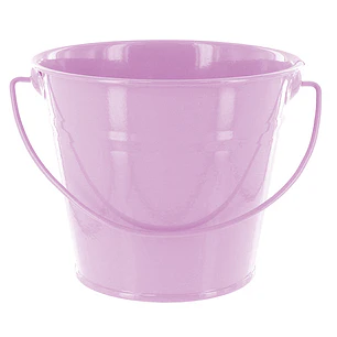 Balde Metalico Mediano Rosado 1 Uni