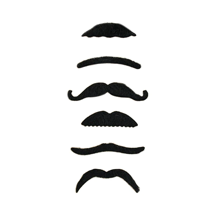Set 6 Uni Bigote Diseños Surtidos 1 Uni