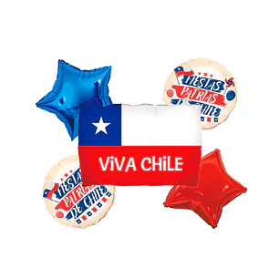 Set Gl 5 Piezas Fiestas Patrias De Chile