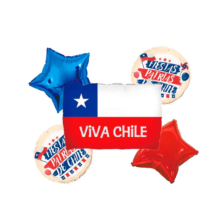 Set Gl 5 Piezas Fiestas Patrias De Chile