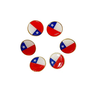 Bandera Chile Redonda 3 CM