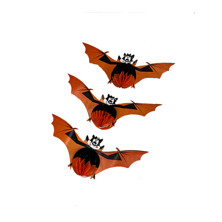 Deco Murcielagos Papel 3 Uni