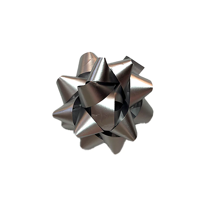 Set 2 Rositas Plateadas 10 Cm 1 Uni