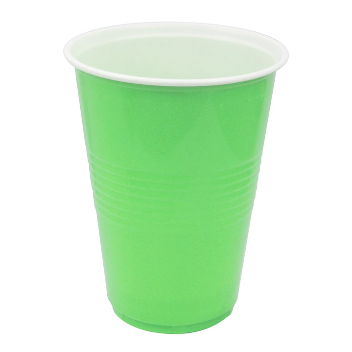 Vaso Plastico 480Ml Verde Lima Blanco 20 Uni