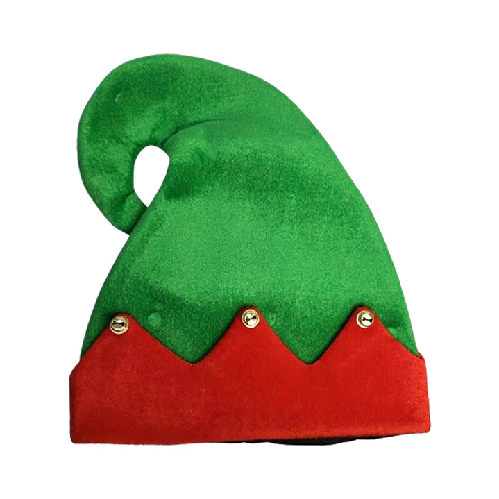 Gorro Duende Verde/Rojo  29x42cm 1 Uni