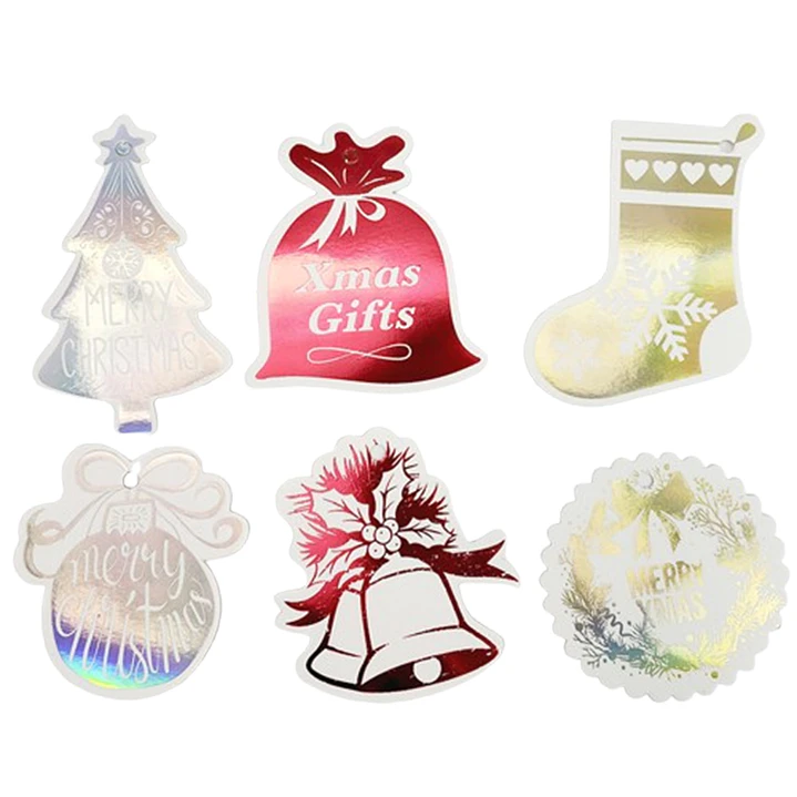 Tarj Navidad Mediana Metalizada D/Surt 12 Uni
