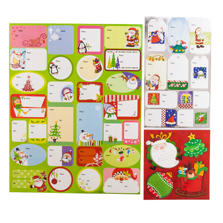 Set 4 Stickers 24 De/Para Navidad D/Surt 1 Uni 1