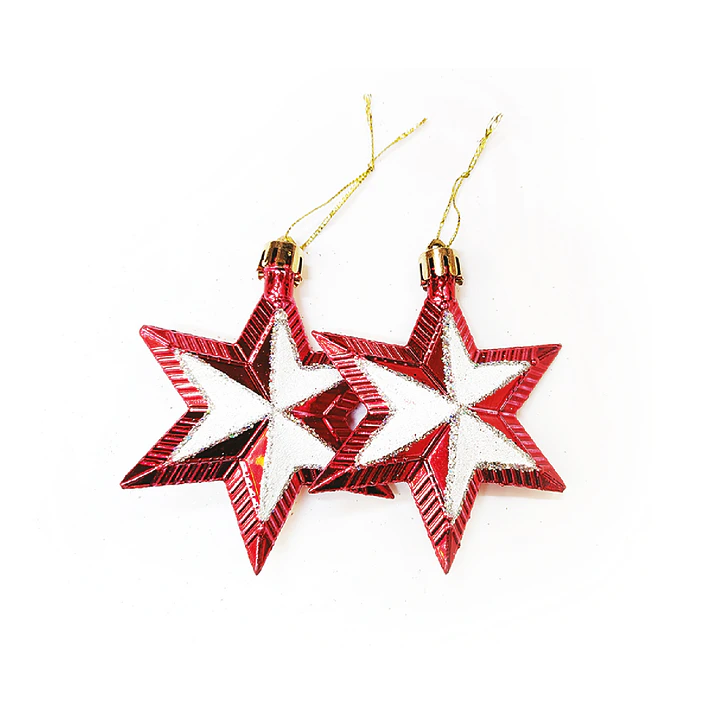 Adorno Arb Estrellas 8Cm 2 Uni
