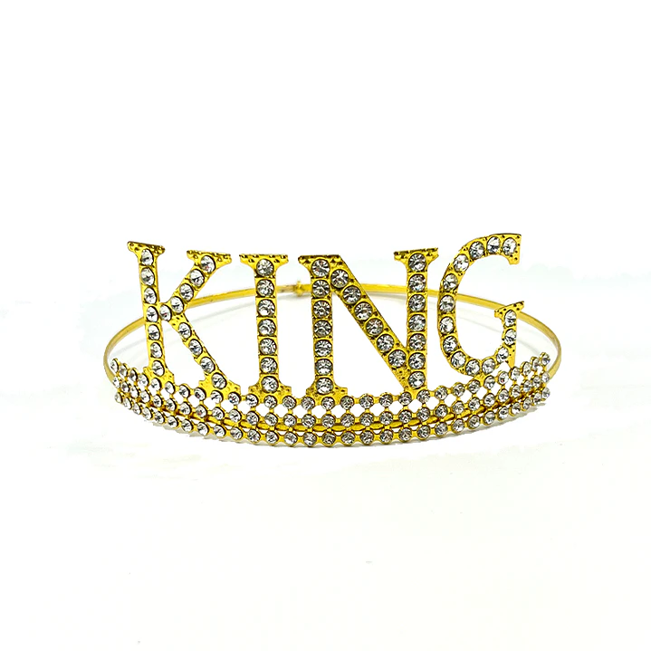 Tiara Metálica Golden King 1 Uni