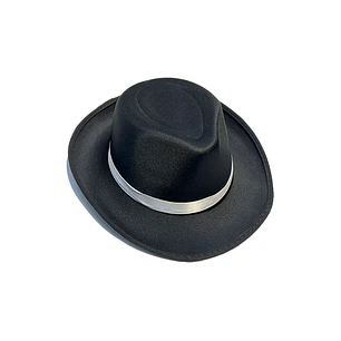 Sombrero Ganster Nego C/Bca 1 Uni