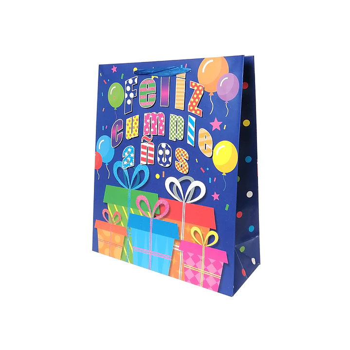 Bolsa Regalo Feliz Cumpleaños Tortas 32x26x10cm 1 Uni 3