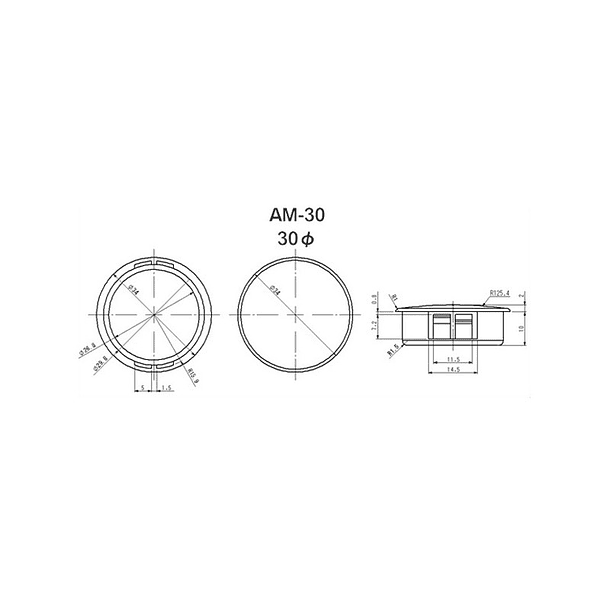 Seimitsu AM-30 Button Cap - Tapa Agujero 2