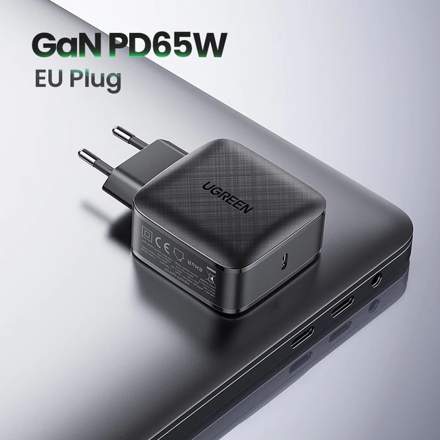 Cargador de enchufe UGREEN 65W - Cargador USB GaN / Quick Charge