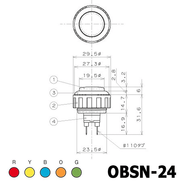 Botón Sanwa OBSN-24 2