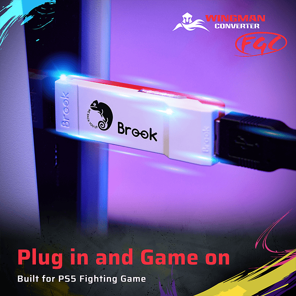 Adaptador Brook Wingman FGC - Compatible con PS5, PS4 y PC Xinput 4