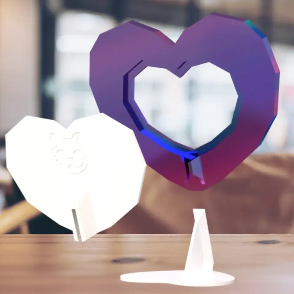 Marco de Fotos 3D en Forma de Corazón 2