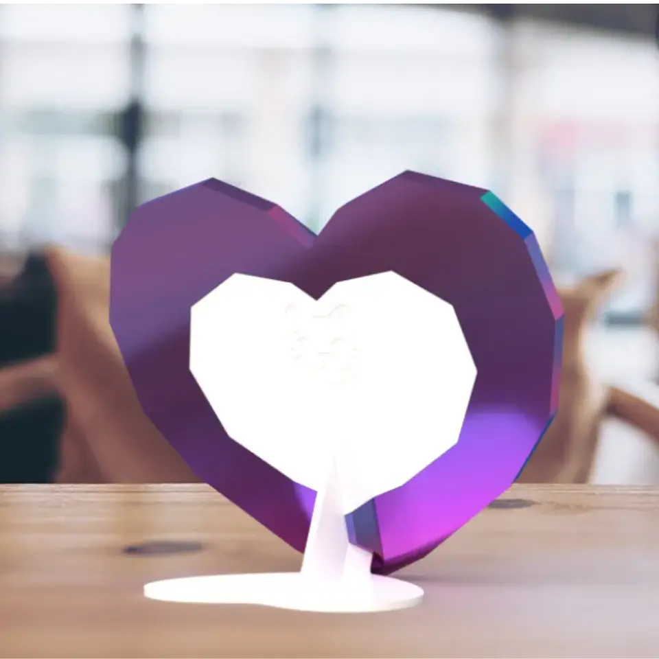Marco de Fotos 3D en Forma de Corazón 4