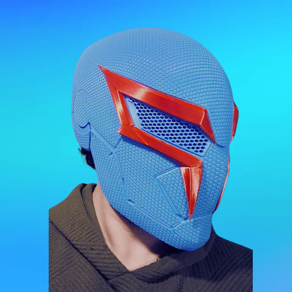 Casco Máscara Spiderman 2099 Cosplay 3D Disfraz 4
