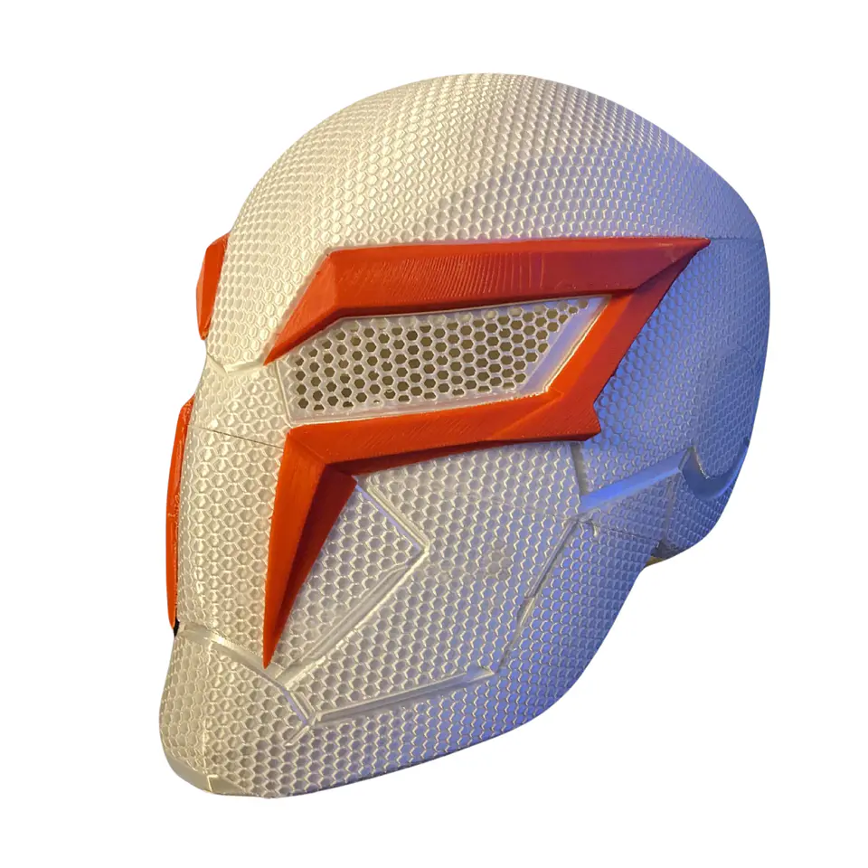 Casco Máscara spiderman 2099 Blanco 3D Cosplay Disfraz 1