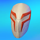 Casco Máscara spiderman 2099 Blanco 3D Cosplay Disfraz 2