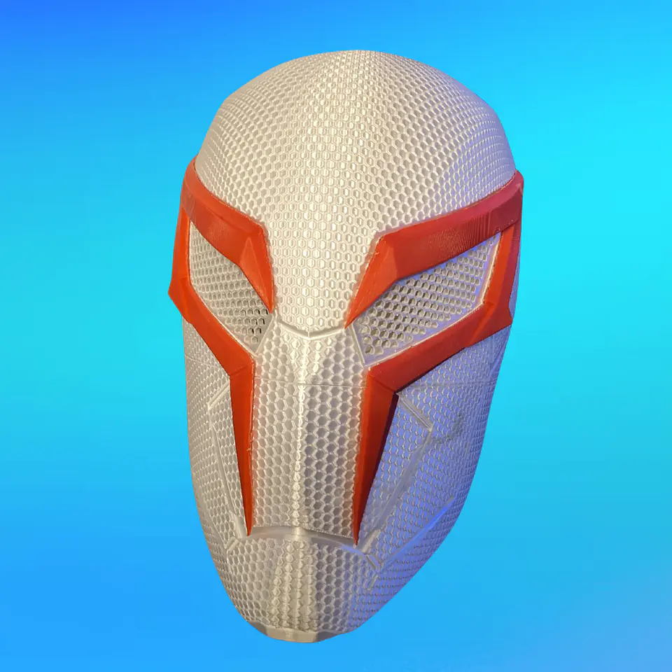 Casco Máscara spiderman 2099 Blanco 3D Cosplay Disfraz 2