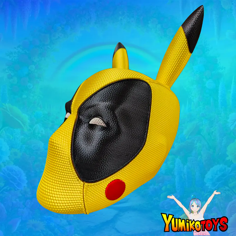Casco Máscara Deadpool (PIKA-POOL) Cosplay Disfraz 3