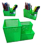 Pack 3 Porta Lápiz Lapicero De Rejilla Negro, Verde O Rojo - Miniatura 2