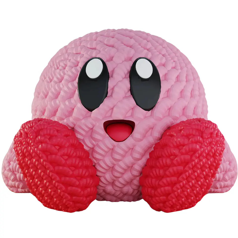 Figura Kirby Textura de Lana (plastico) 1