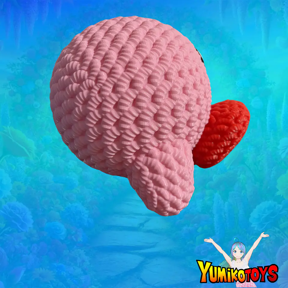Figura Kirby Textura de Lana (plastico) 3