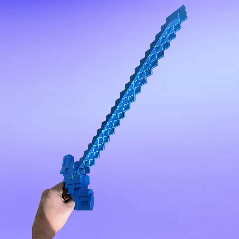 Espada de Diamante – Minecraft La Película 2025 Azul 3
