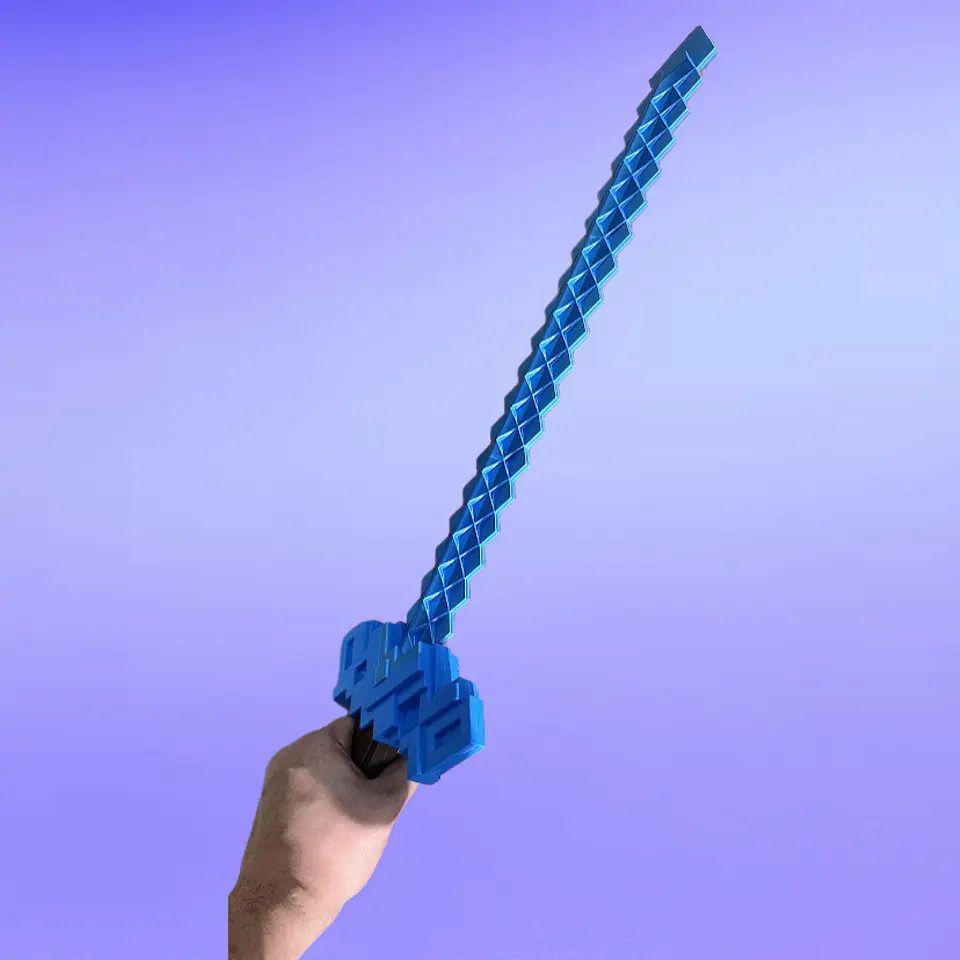 Espada de Diamante – Minecraft La Película 2025 Azul 4
