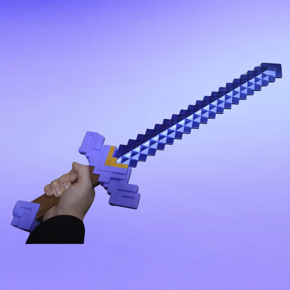 Espada de Diamante Encantado - Minecraft Película Azul 3