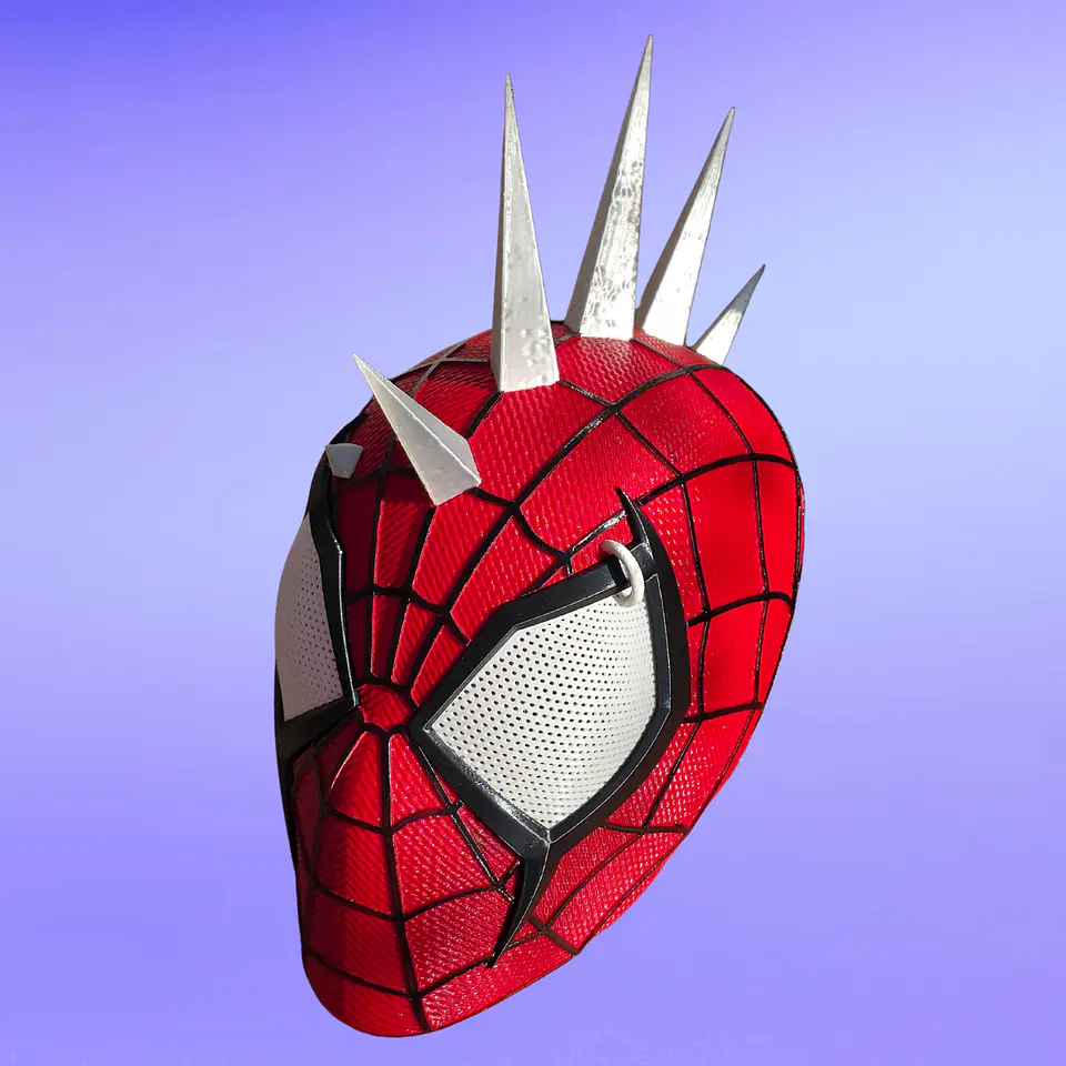 Casco Máscara Spider-Punk (Spiderman) Cosplay Disfraz 2