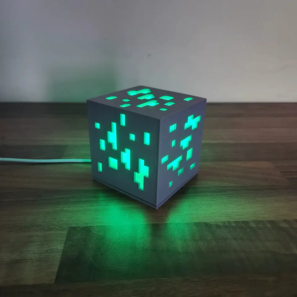 Lámpara Decorativa Bloque Mineral Minecraft 4