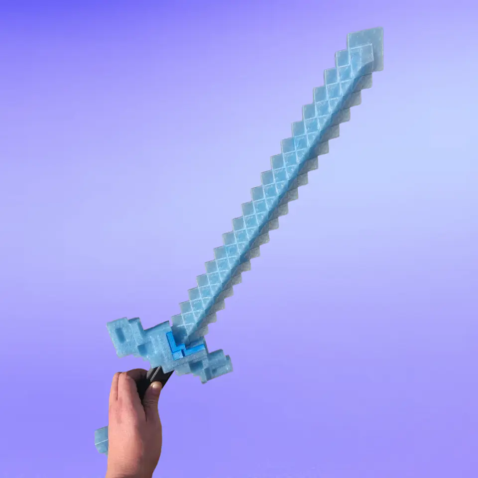 Espada de Diamante Minecraft La Película Efecto Glitter 3
