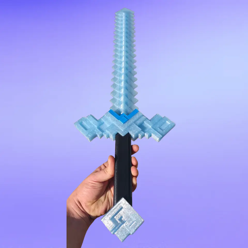 Espada de Diamante Minecraft La Película Efecto Glitter 4