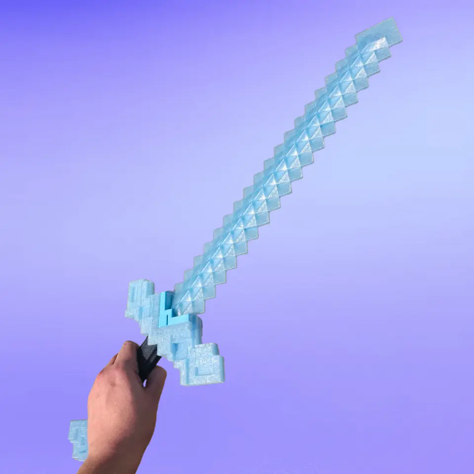 Espada de Diamante Minecraft La Película Efecto Glitter 5