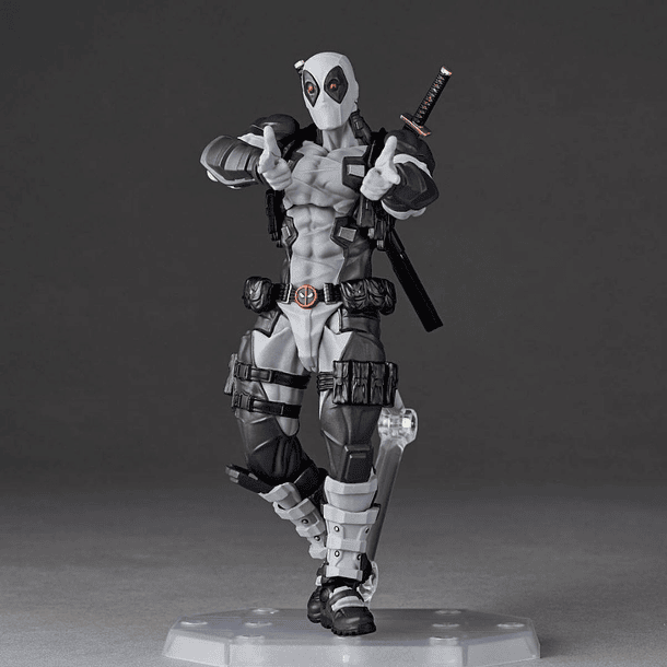 Amazing Yamaguchi Revoltech Deadpool Gris Ver. 2.5 + Bonus 6