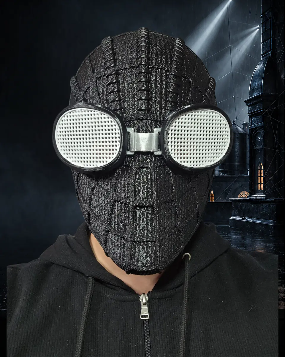 Casco Máscara La Araña Spider-Noir Cosplay Disfraz 7