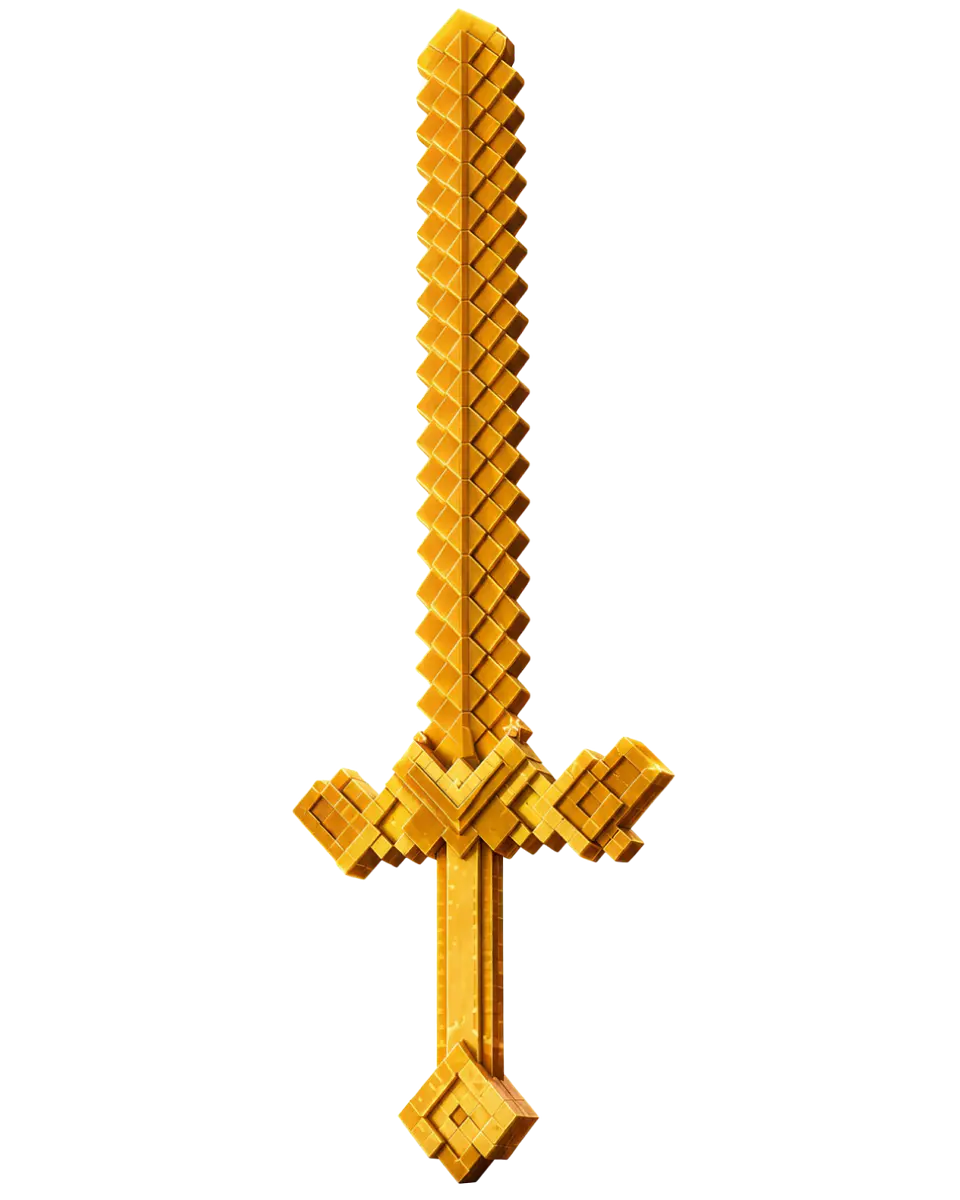 Espada de Oro Minecraft Película Dorado Oro Niño 1