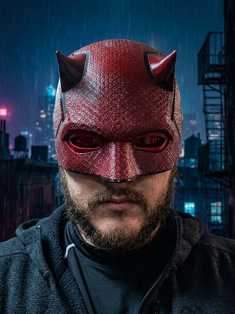 Casco Máscara Daredevil Born Again Ver. Cosplay Disfraz