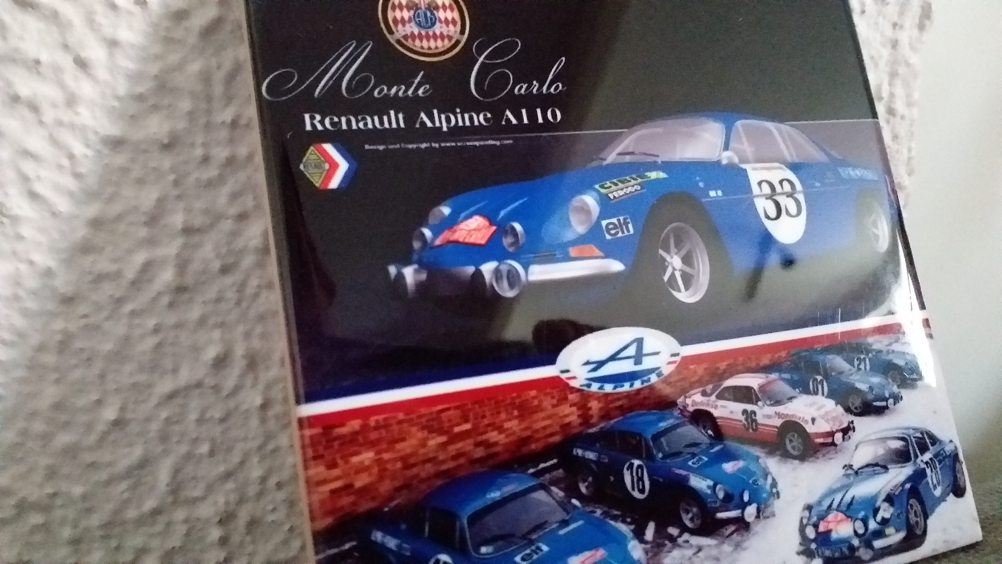 Azulejo 11 x 11 cm Renault  Alpine A110 Monte Carlo