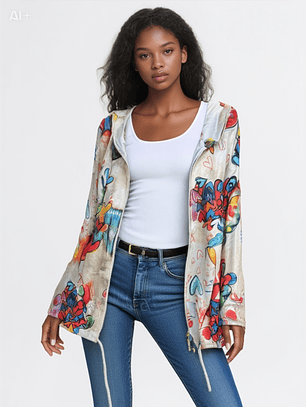 Chaqueta Gabardina Beige