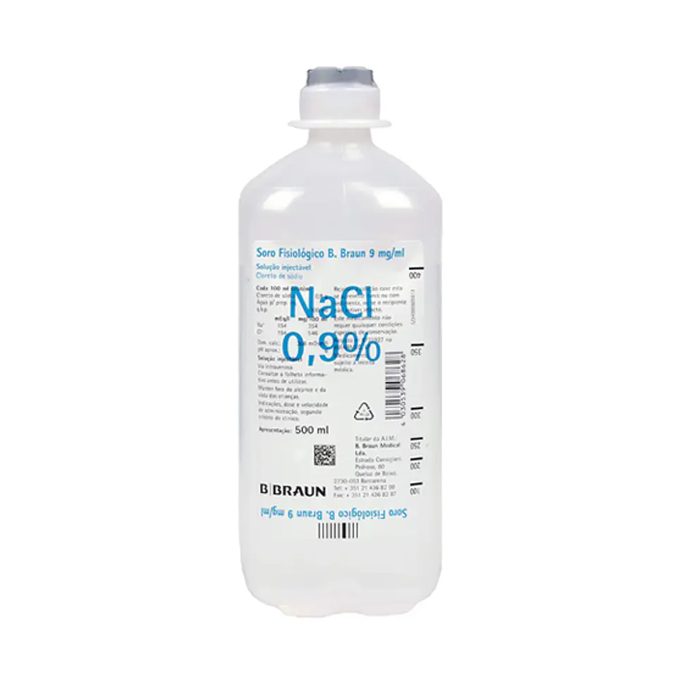 Soro Fisiológico para injetáveis 0,9% 1000 mL - B. Braun 1uni 1