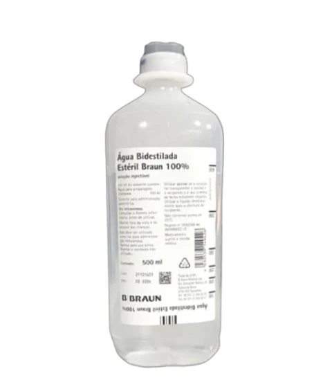 Água Bidestilada Bbraun 500 mL - 1uni