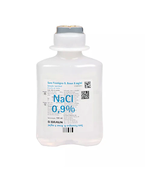 Soro Fisiológico para injetáveis 0,9% 100 mL - B. Braun - 1uni