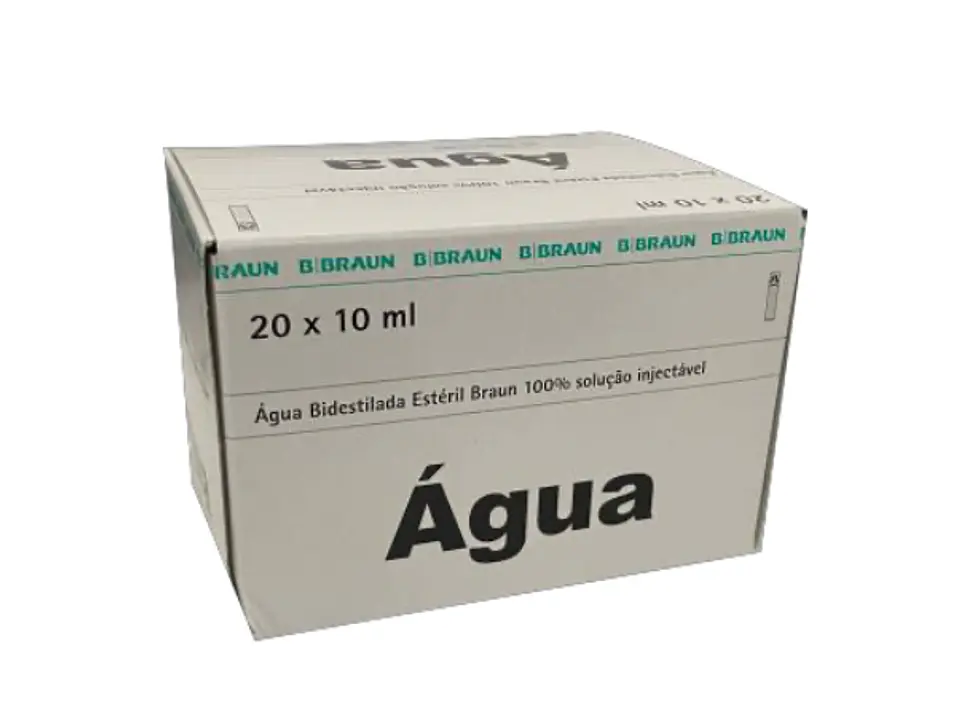Água Bidestilada BBraun 10 mL - 20 unidades 1