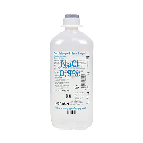 Soro Fisiológico para injetáveis 0,9% 500 mL - B. Braun - 1uni